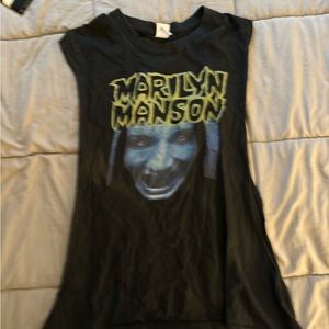 Sleeveless Marilyn Manson tee